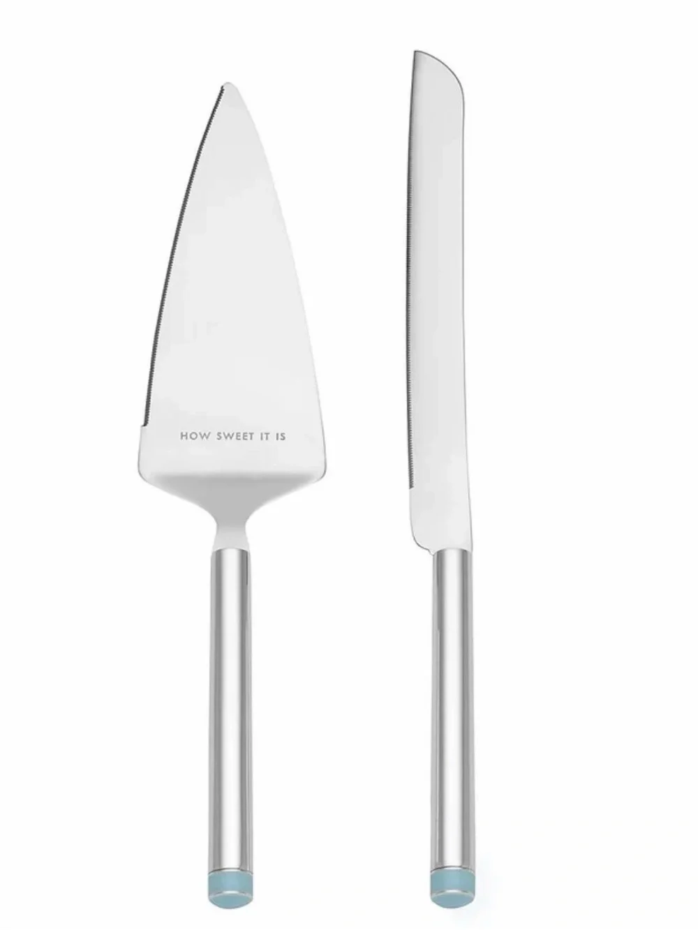 Kate spade polished silver cake knife and server